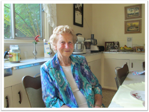 Lorna in her kitchen.